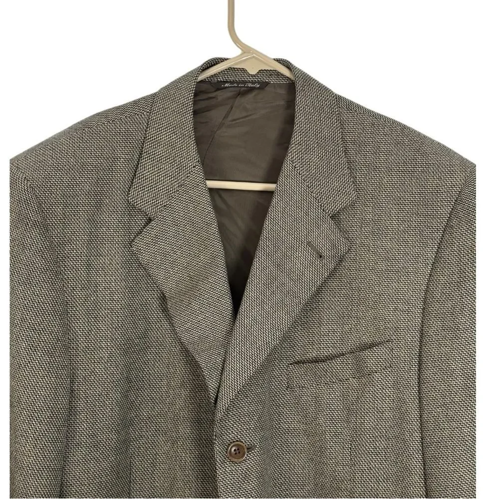 Canali Men’s Brown Tweed Blazer – EU 52 / US 42 – Silk Wool – Made in Italy